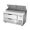 beverage-air 60in (2) Drawer Pizza Top Refrigerated Counter - DPD60HC-2 