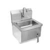 John Boos Pro-Bowl 14X10x5 Hand Sink with Goose Neck Faucet & Knee Valve - PBHS-W-1410-KV1APN 