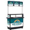 Iowa Rotocast Plastics 60in x 30in Portable Beverage Cart with Canopy - CYK 
