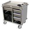 Cadco MobileServ (3) Airpot Well Stainless Mobile Beverage Cart - BC-4-LST 