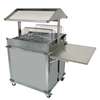 Cadco MobileServÂ® Deluxe Grab & Go Stainless Merchandising Cart - CBC-GG-2-LST 