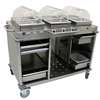 Cadco MobileServ (3) Bay Stainless Mobile Hot Buffet Serving Cart - CBC-HHH-LST 