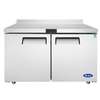 Atosa 48in Wide Two Section Solid Door Work Top Freezer - MGF8413GR 