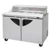 Turbo Air 48in Sandwich Salad Prep Unit With Clear Lid - TST-48SD-N-CL 