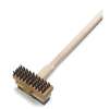 ChefMaster Heavy Duty Double Sided Wire Broiler Brush with Wooden Handle - 90043DH 
