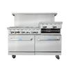 Atosa CookRite 60in (6) Burner Range with 24in Raised Griddle/Broiler - AGR-6B24RGB 