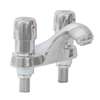BK Resources 4in Center Chrome Plated Deck Mount Metering Faucet - MF-4D-G 