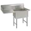 BK Resources 1 Compartment 24x24x14 with (1) 24in Left Drainboard - BKS-1-24-14-24LS 