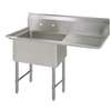 BK Resources 1 Compartment 24x24x14 with (1) 24in Right Drainboard - BKS-1-24-14-24RS 