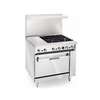 Imperial Pro Series 36in Gas Range with (4) Burners & 12in Manual Griddle - IR-4-G12-C 