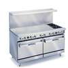 Imperial Pro Series 72in Gas (2) Open Burner Range with 60in Griddle - IR-2-G60 