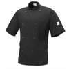 Mercer Culinary Genisis Unisex Black Short Sleeve Chef Jacket - XL - M61012BK1X 