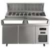 U-Line Commercial 65in W Commercial Refrigerated Prep Table with Condiment Rail - UCPT565-SS61A 