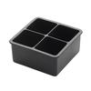 Winco Black Silicone 2in x 2in (4) Compartment Ice Cube Mold - ICCT-4R 