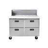 Traulsen Centerline 48in (4) Drawer 18 Pan Mega Top Prep Refrigerator - CLPT-4818-DW 