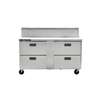 Traulsen Centerline 60in (4) Drawer 24 Pan Mega Top Prep Refrigerator - CLPT-6024-DW 