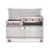 American Range 60in Commercial (4) Burner Gas Range with 36in Raised Griddle - AR-4B-36RG-CC 