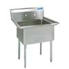 BK Resources 1 Compartment 18x18x12 Stainless Steel Sink - ES-1-18-12 