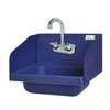 BK Resources IONâ?¢ 14in x 10in x 5in Antimicrobial Hand Sink with Side Splashes - APHS-W1410-SSBPG 
