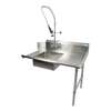 BK Resources 36in Right-to-Left Operation Soiled Dishtable with Faucet - BKSDT-36-R-P-G 