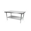 Falcon Food Service 24in x 96in 18 Gauge 430 Stainless Steel Work Table - WT-2496 