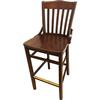 Oak Street Manufacturing Schoolhouse Back Solid Wood Bar Stool with Walnut Finish - BW-554-MH 