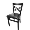Oak Street Manufacturing Cross Back Metal Dining Chair with Vinyl Seat - SL2130 