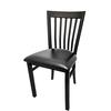 Oak Street Manufacturing Jailhouse Back Metal Frame Dining Chair with Vinyl Seat - SL4279 