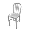 Oak Street Manufacturing Navy Series Aluminum Slat Back Dining Chair w/Brushed Finish - CM-252-ALM 
