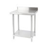 Falcon Food Service 24inx24in Stainless Steel Work Table with 2in Backsplash - WT-2424BS 