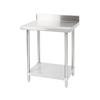 Falcon Food Service 36inx24in Stainless Steel Work Table with 2in Backsplash - WT-2436-BS 