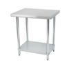 Falcon Food Service 30in x 24in Deluxe 18 Gauge All Stainless Steel Work Table - WT-2430-SSU 