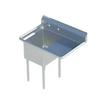 Falcon Food Service 10in x 14in (1) Compartment Stainless Steel Commercial Sink - E1C-10X14-R-15 