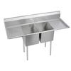 Falcon Food Service 16in x 20in (2) Compartment Stainless Steel Commercial Sink - E2C-16X20-2-18 