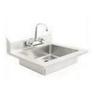 Falcon Food Service 17in Deep 20 Gauge Stainless Steel Hand Sink with Faucet - HS-17-W 