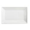 Oneida Lines Warm White 9inx5.5in Rectangular Porcelain Plate - 2dz - L6600000342R 