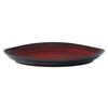 Oneida Rustic Crimson 7in Two-Tone Porcelain Oval Plate - 3dz - L6753074123P 