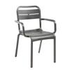 Grosfillex Vogue Charcoal Indoor/Outdoor Stacking Chair - 16 Per Set - UT115002 