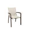Grosfillex Sunset Comfort Beige Outdoor Stacking Armchair - 4 Per Set - UT090599 