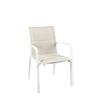Grosfillex Sunset Comfort Beige Outdoor Stacking Armchair - 4 Per Set - UT210096 