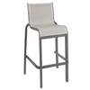 Grosfillex Sunset Armless Gray Outdoor Stacking Barstool - 2 Per Set - US030288 