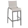 Grosfillex Sunset Armless Gray Outdoor Stacking Barstool - 8 Per Set - US300289 