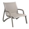 Grosfillex Sunset Gray Outdoor Stacking Lounge Chair - 4 Per Set - US001289 