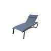 Grosfillex Sunset Blue Fabric Outdoor Stacking Chaise Lounge - 12 Each - UT074288 
