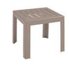 Grosfillex Bahia French Taupe Resin Outdoor 16in x 16in Low Table - CT052181 