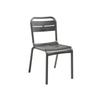 Grosfillex Vogue Charcoal Indoor/Outdoor Stacking Chair - 18 Per Set - UT110002 
