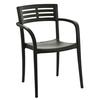 Grosfillex Vogue Black Indoor/Outdoor Stacking Chair - 16 Per Set - US633017 