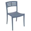 Grosfillex Vogue Denim Blue Indoor/Outdoor Stacking Chair - 4 Per Set - US738680 