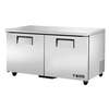 True 15.5cuft Undercounter Refrigerator with 2 Stainless Doors - TUC-60-HC 