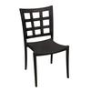 Grosfillex Plazza Black Indoor Stacking Side Chair - 4 Per Set - US647017 